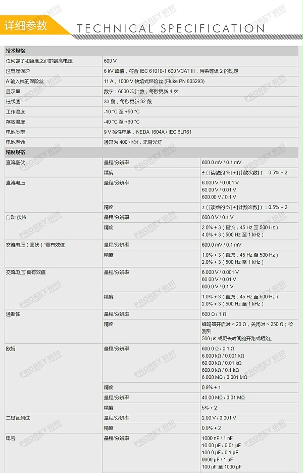 GW-120030011-FLUKE 福禄克 117C 非接触式电压测量万用表-2