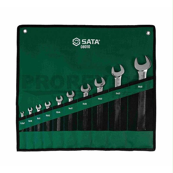 GW-130050327-世达 08010 10件全抛光双开口扳手组套-1主图