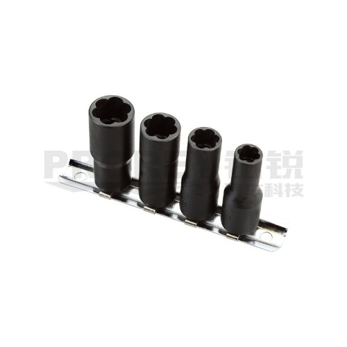 TJG B1341 4PCS 1/4英寸反牙套筒工具组(螺旋式)